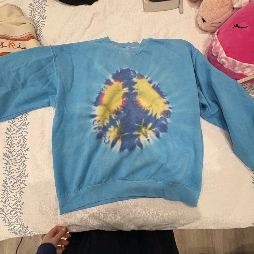 Urban Outfitters Blue Tie-Dye Sweater